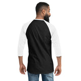 White Logo Decolonizing Fitness 3/4 sleeve raglan shirt